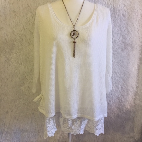LC Lauren Conrad Tops - NWT LAUREN CONRAD White Blouse